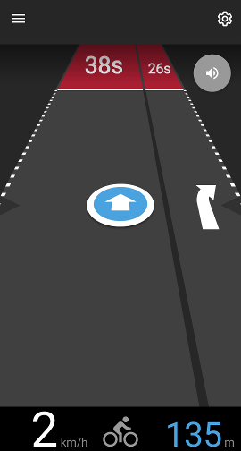 Screenshot traffic pilot App Spuren